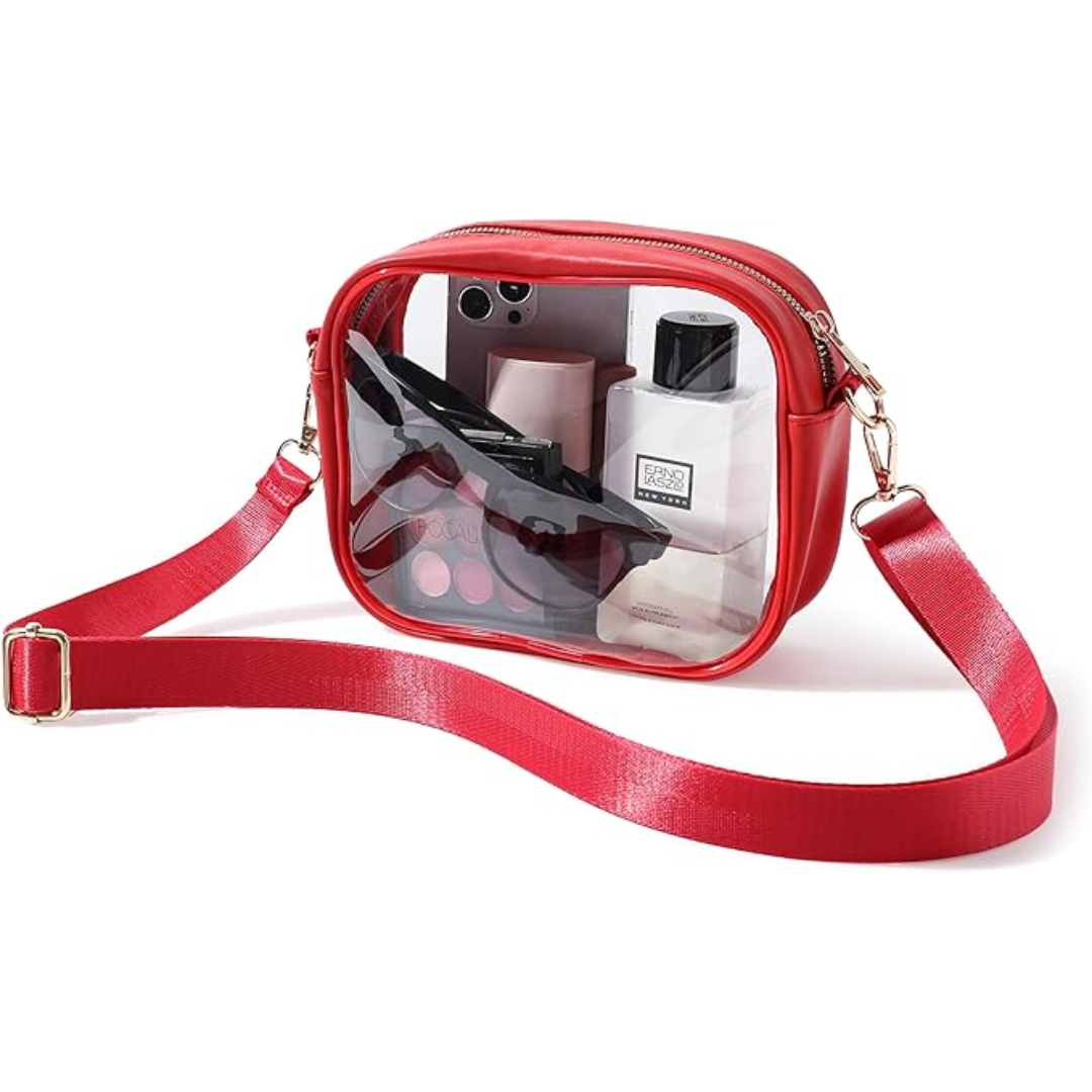 Compacte transparante crossbody tas