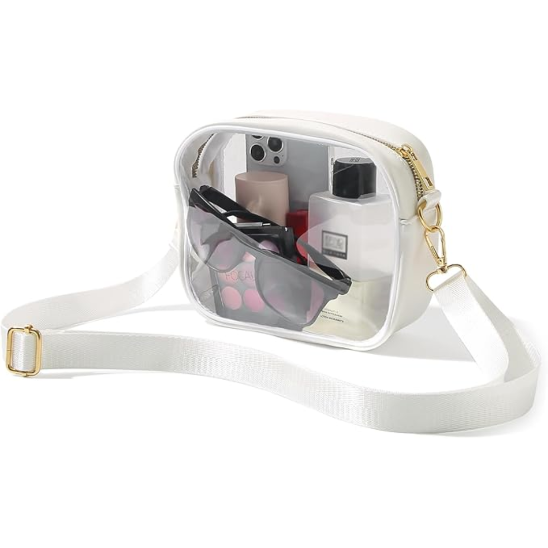 Compacte transparante crossbody tas