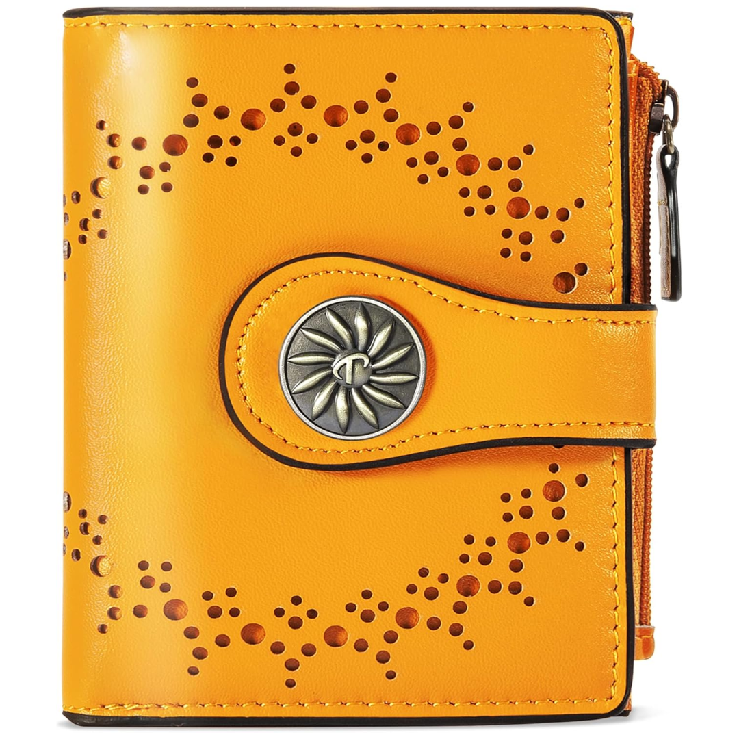 Dunne bifold RFID dames portemonnee met ritsvak