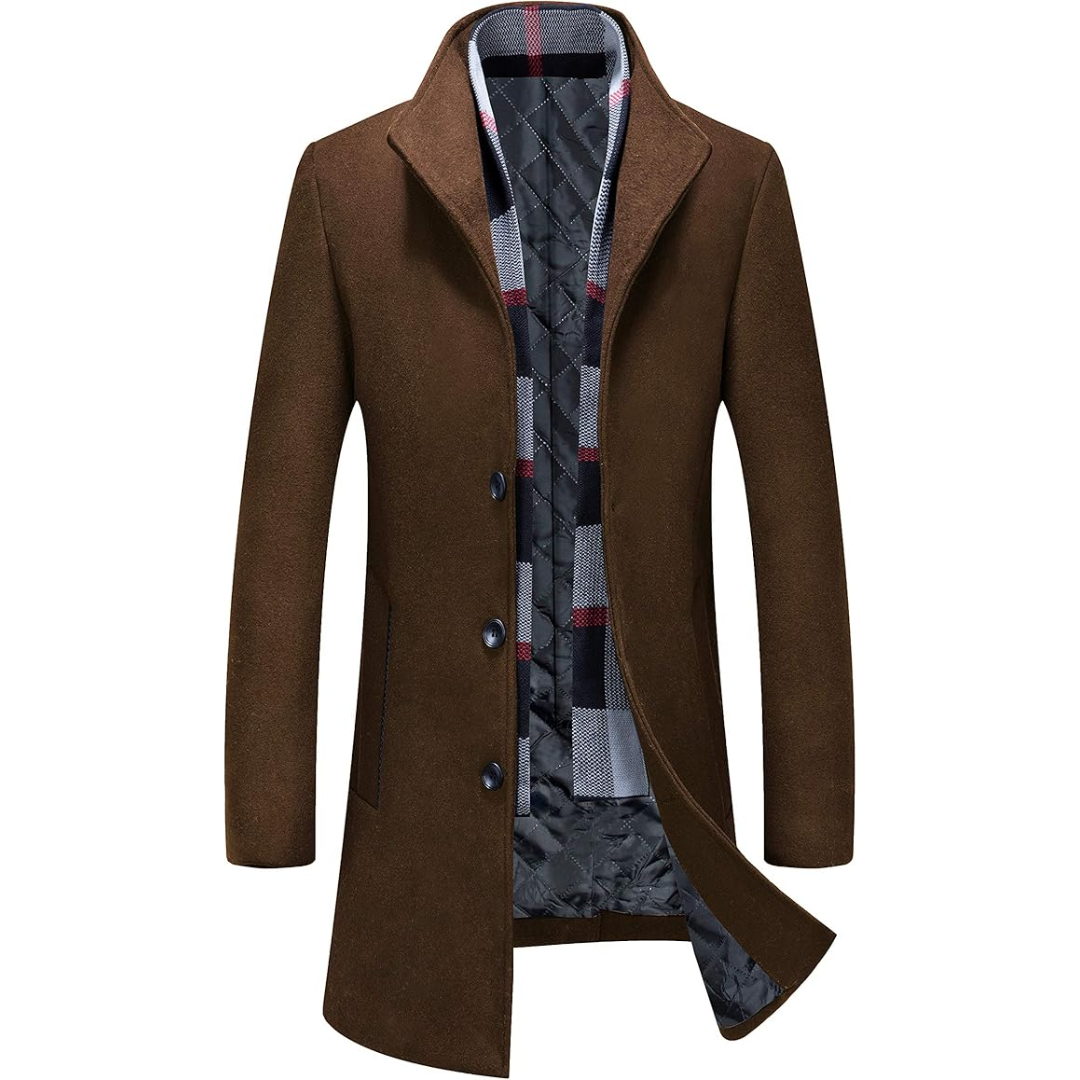 Heren wolblend trenchcoat