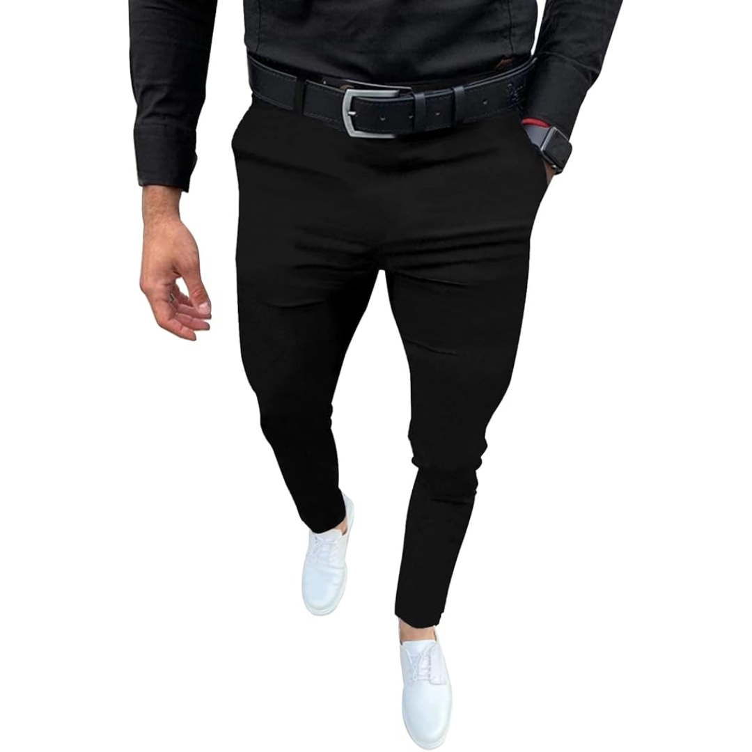 Heren slim fit stretch pantalon