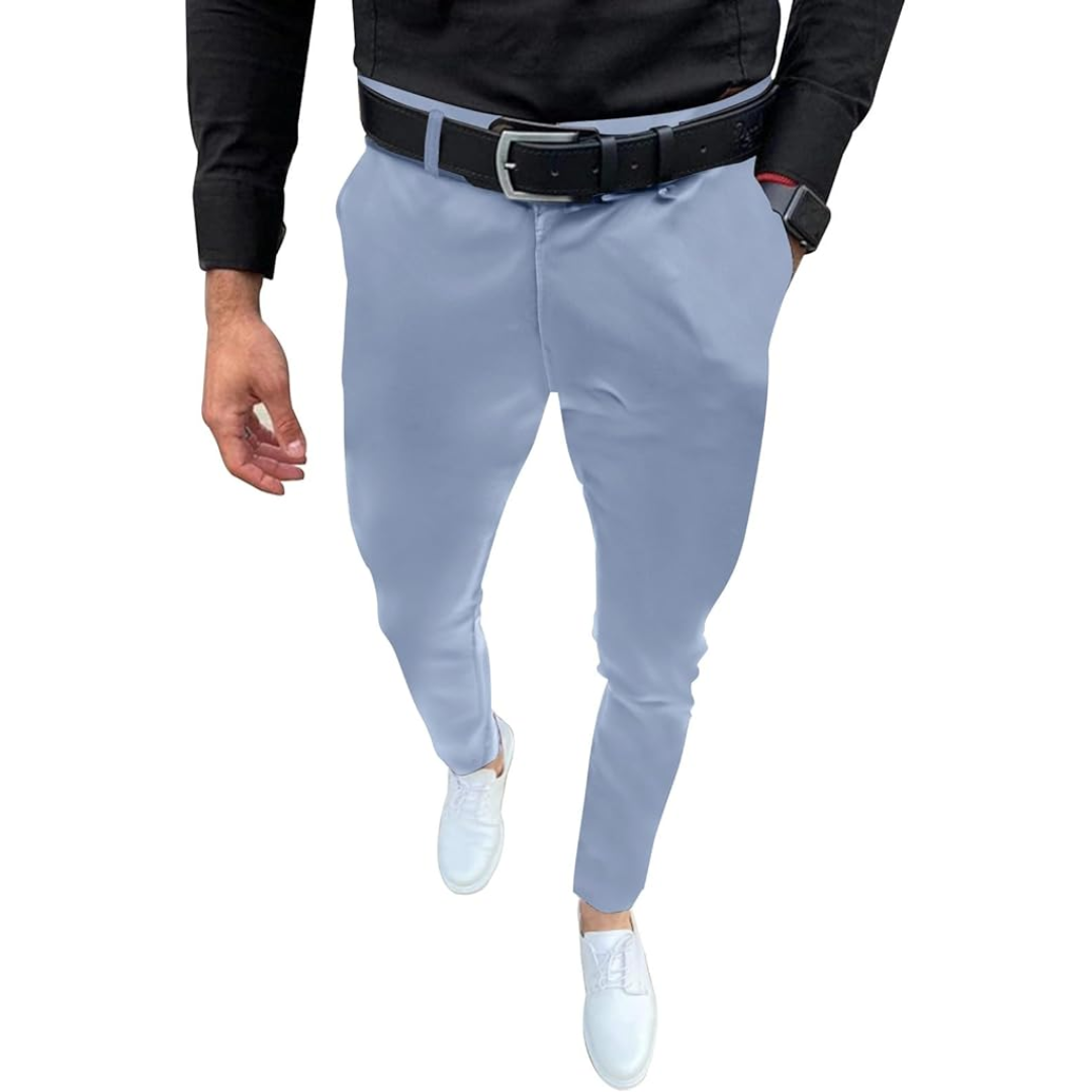 Heren slim fit stretch pantalon