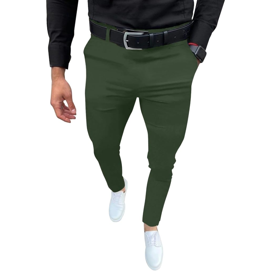 Heren slim fit stretch pantalon