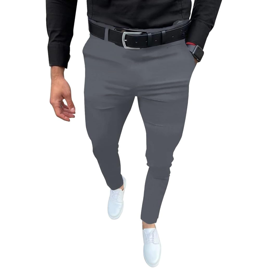 Heren slim fit stretch pantalon