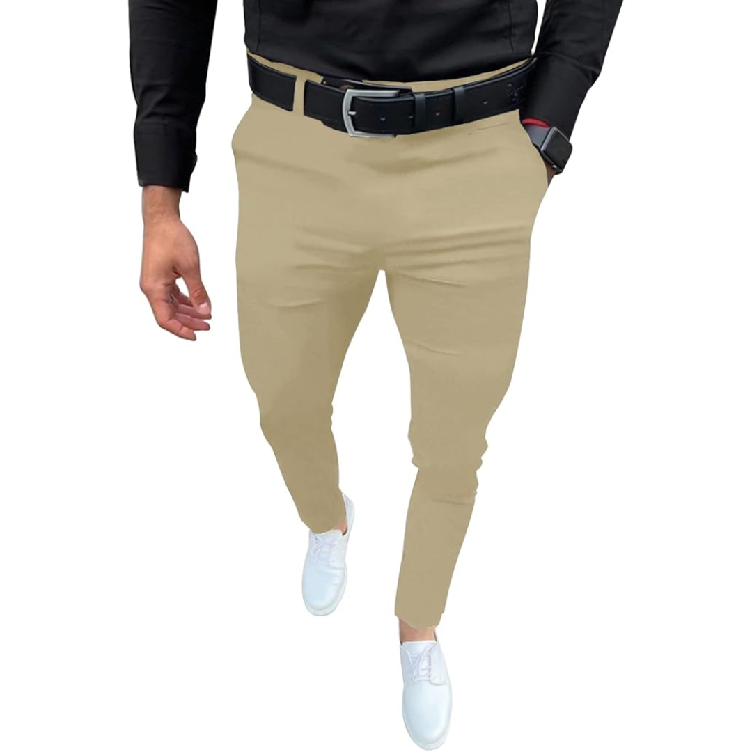 Heren slim fit stretch pantalon