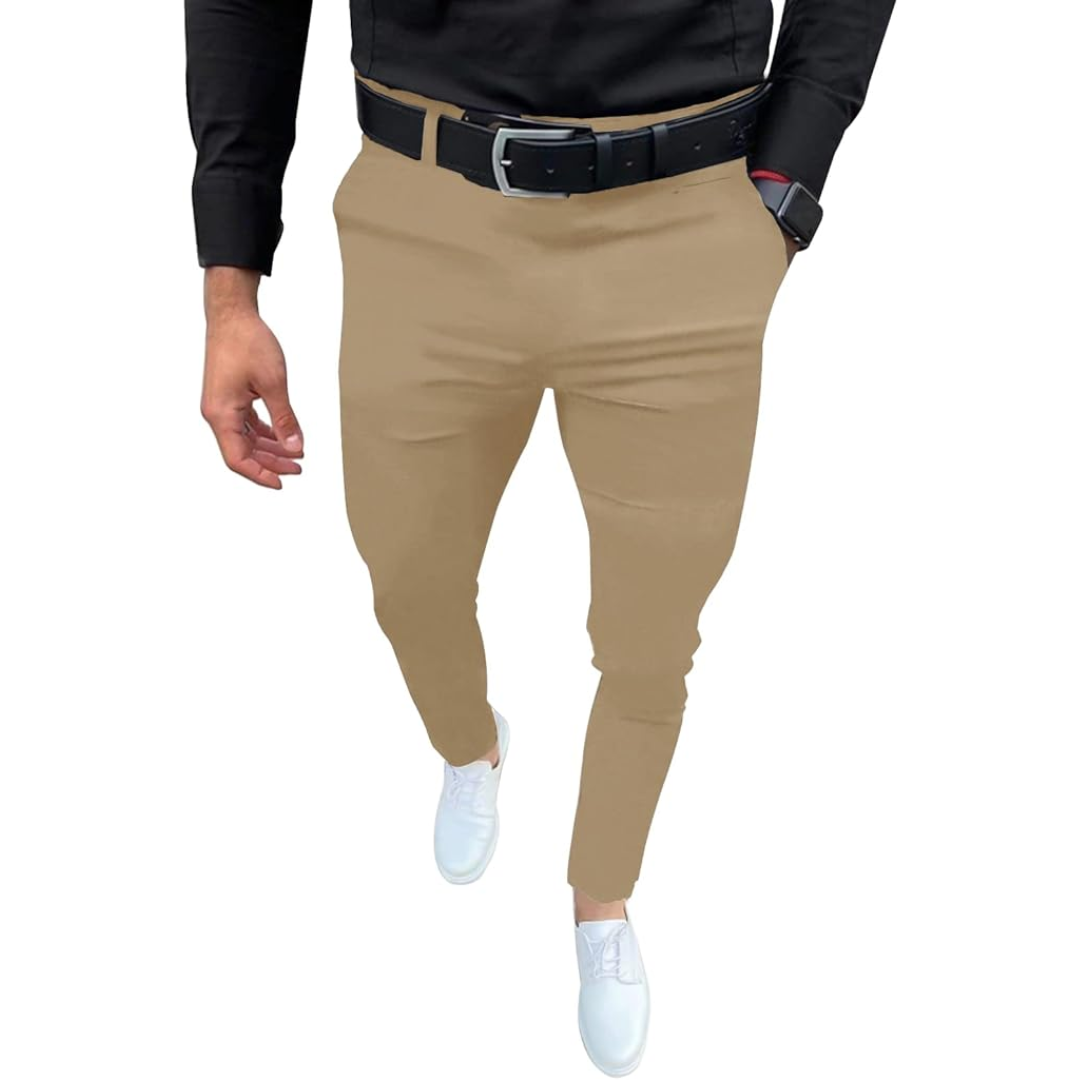 Heren slim fit stretch pantalon