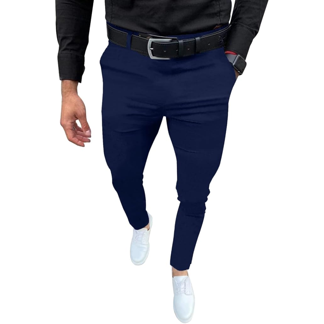 Heren slim fit stretch pantalon