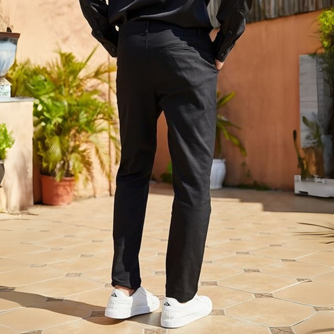 Heren slim fit stretch pantalon