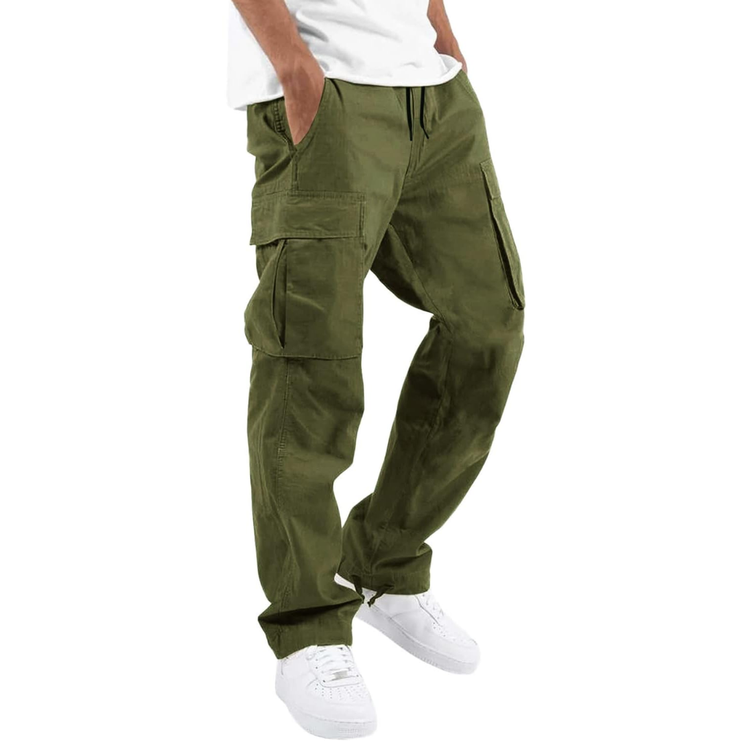 Heren katoenen cargo joggers