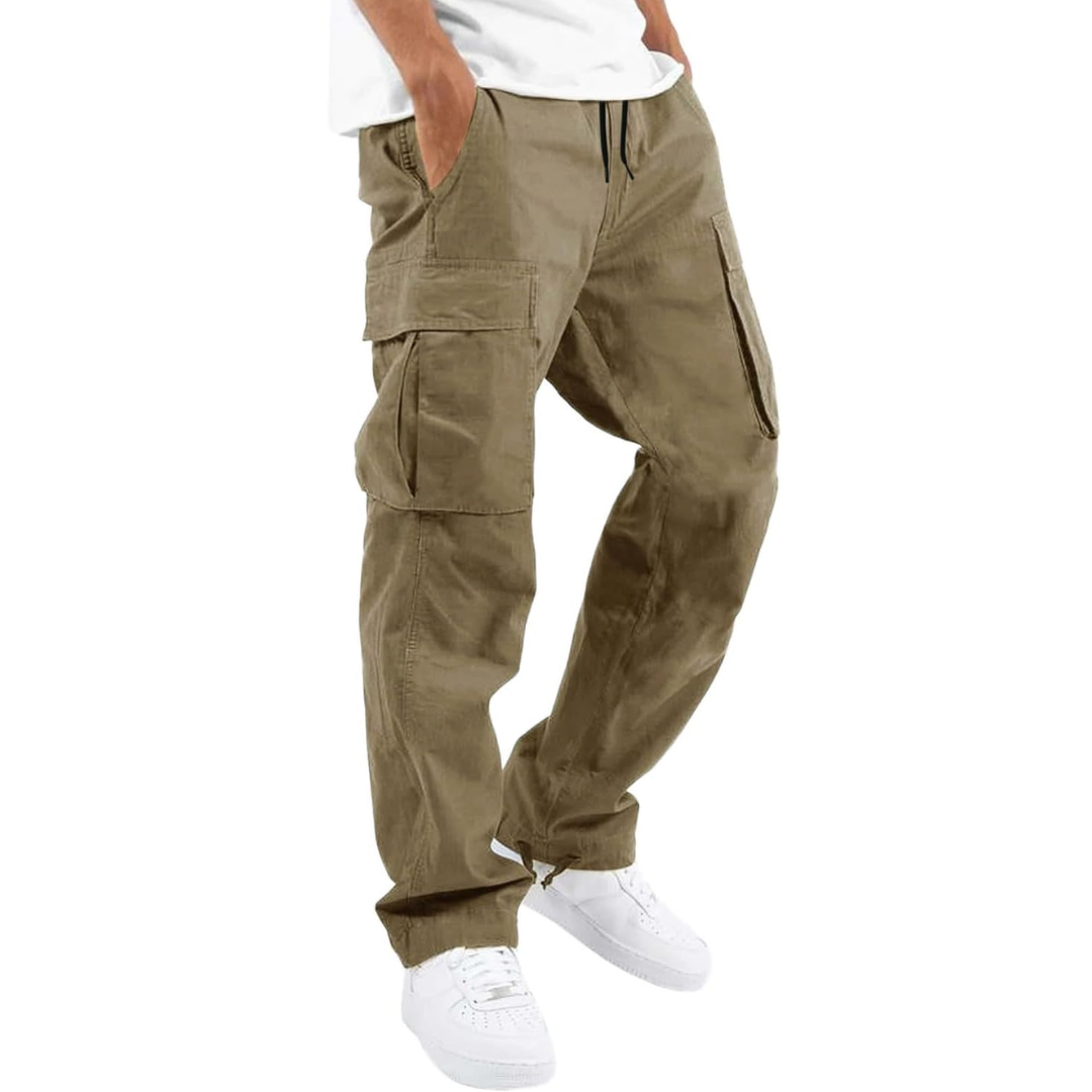 Heren katoenen cargo joggers