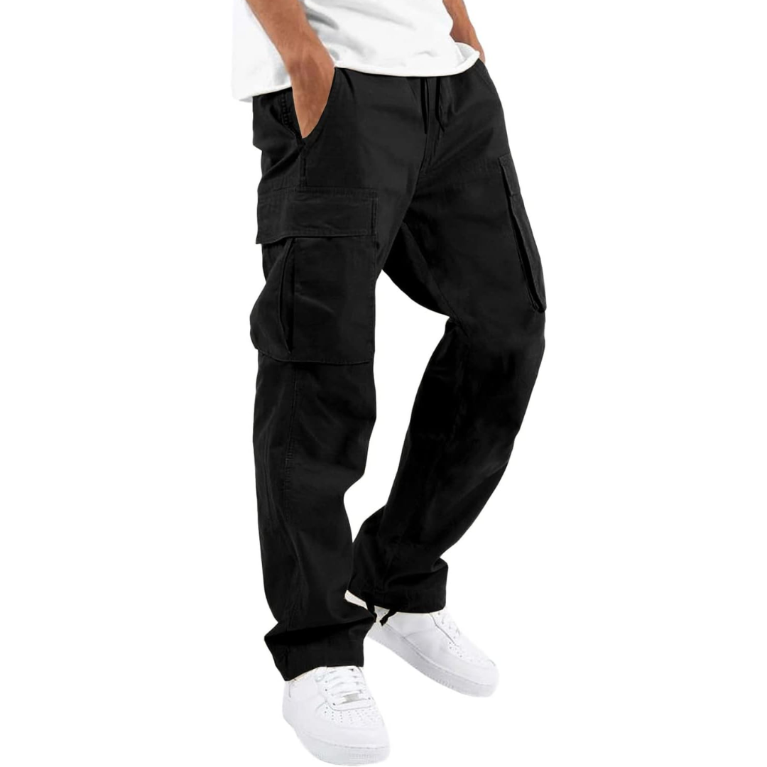 Heren katoenen cargo joggers