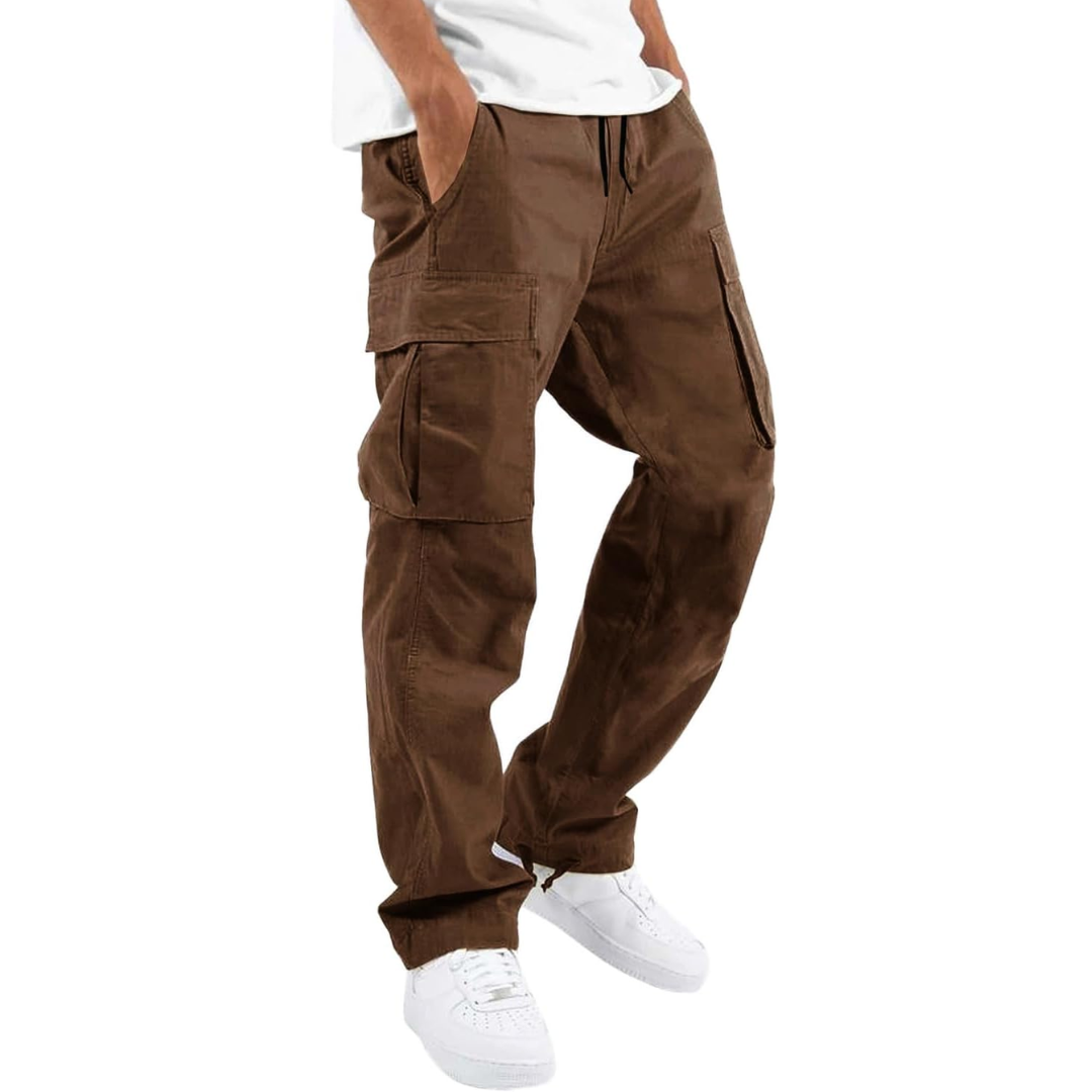 Heren katoenen cargo joggers
