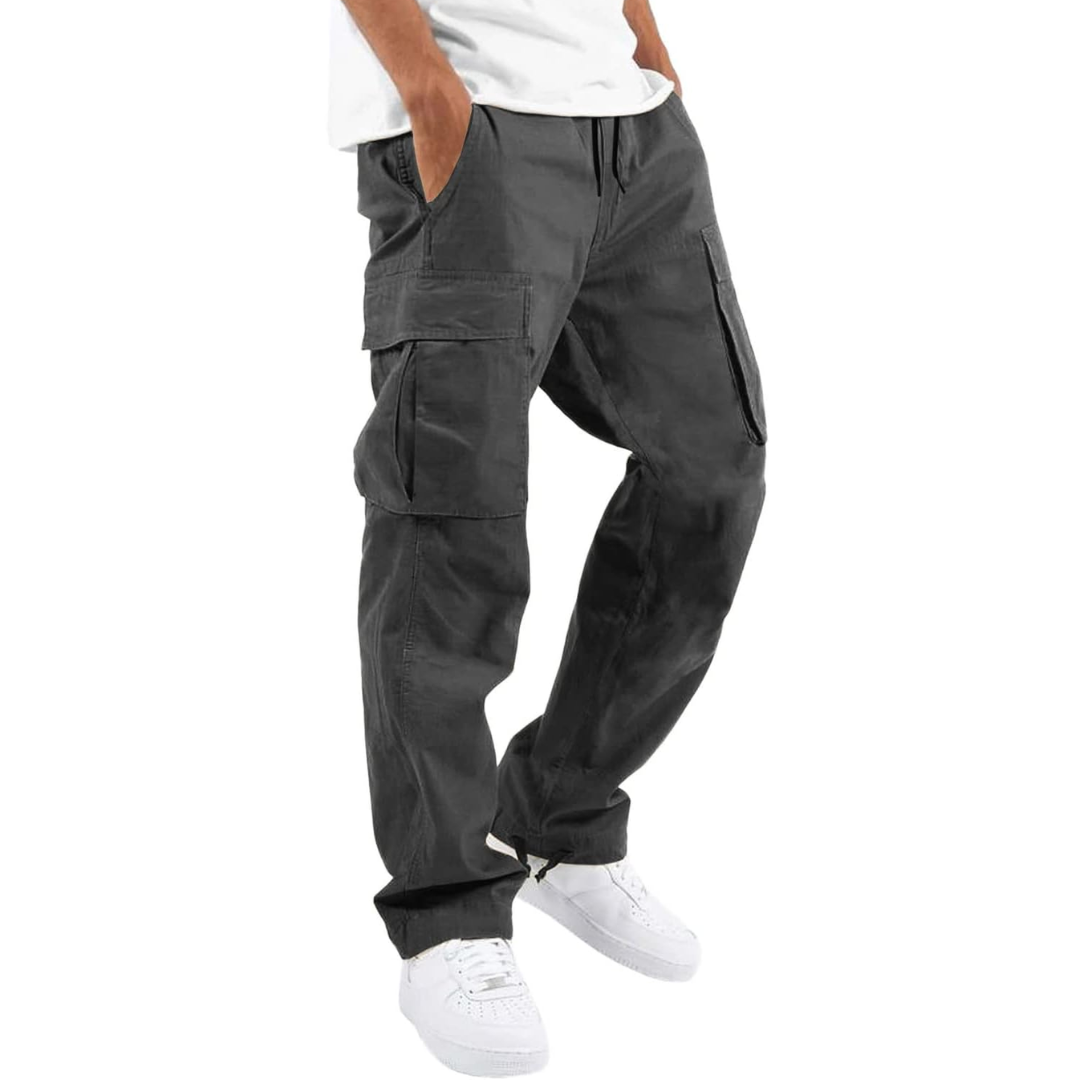 Heren katoenen cargo joggers