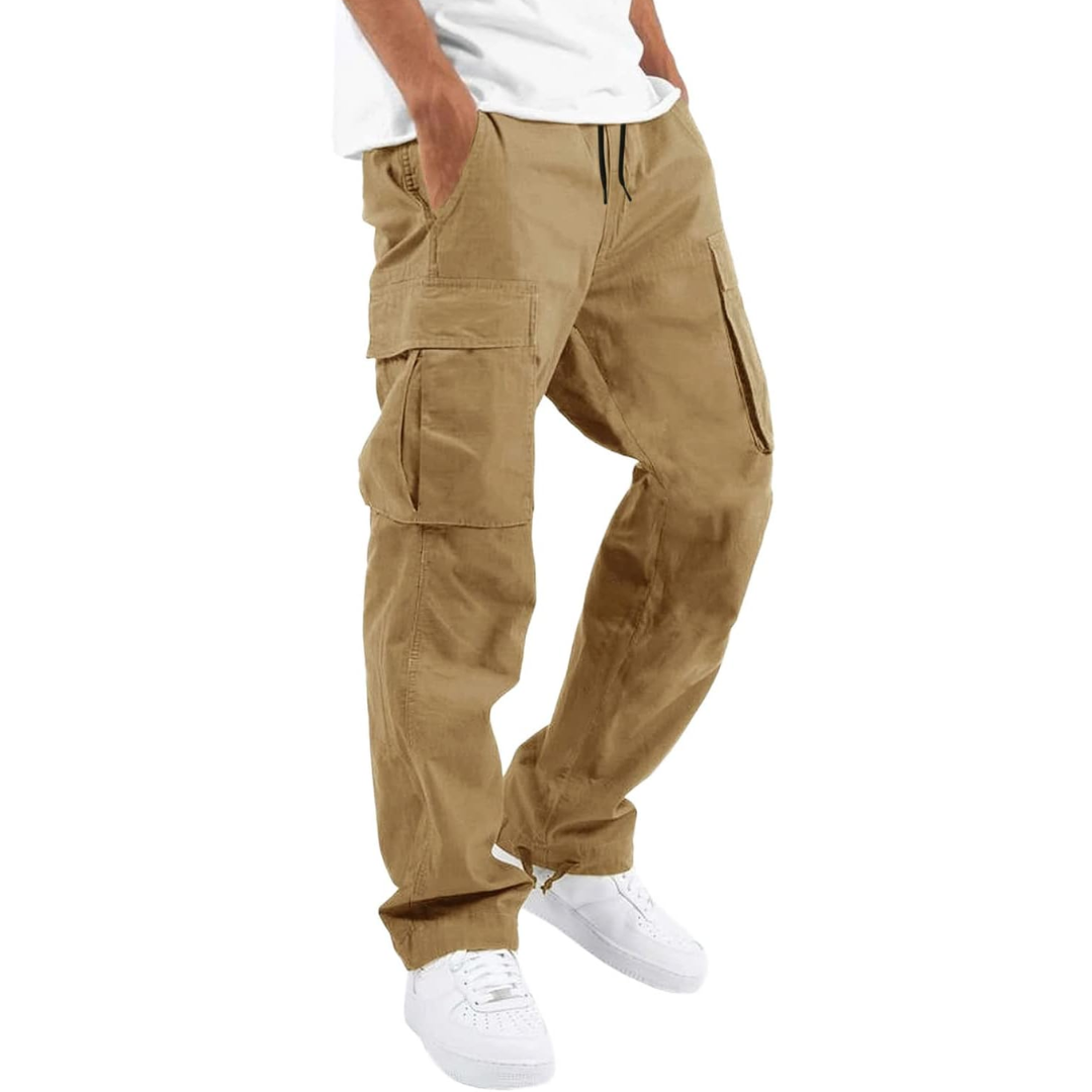 Heren katoenen cargo joggers