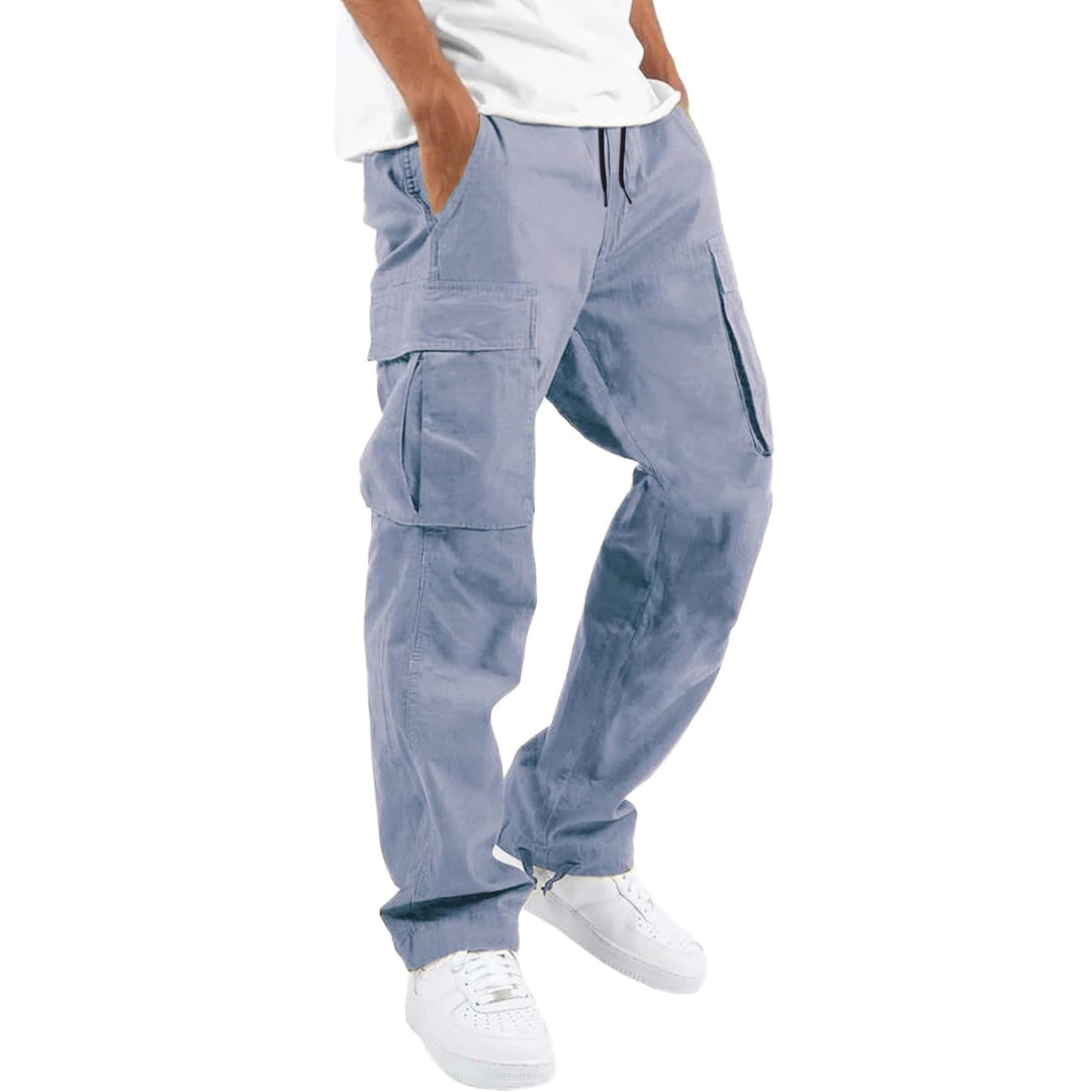 Heren katoenen cargo joggers