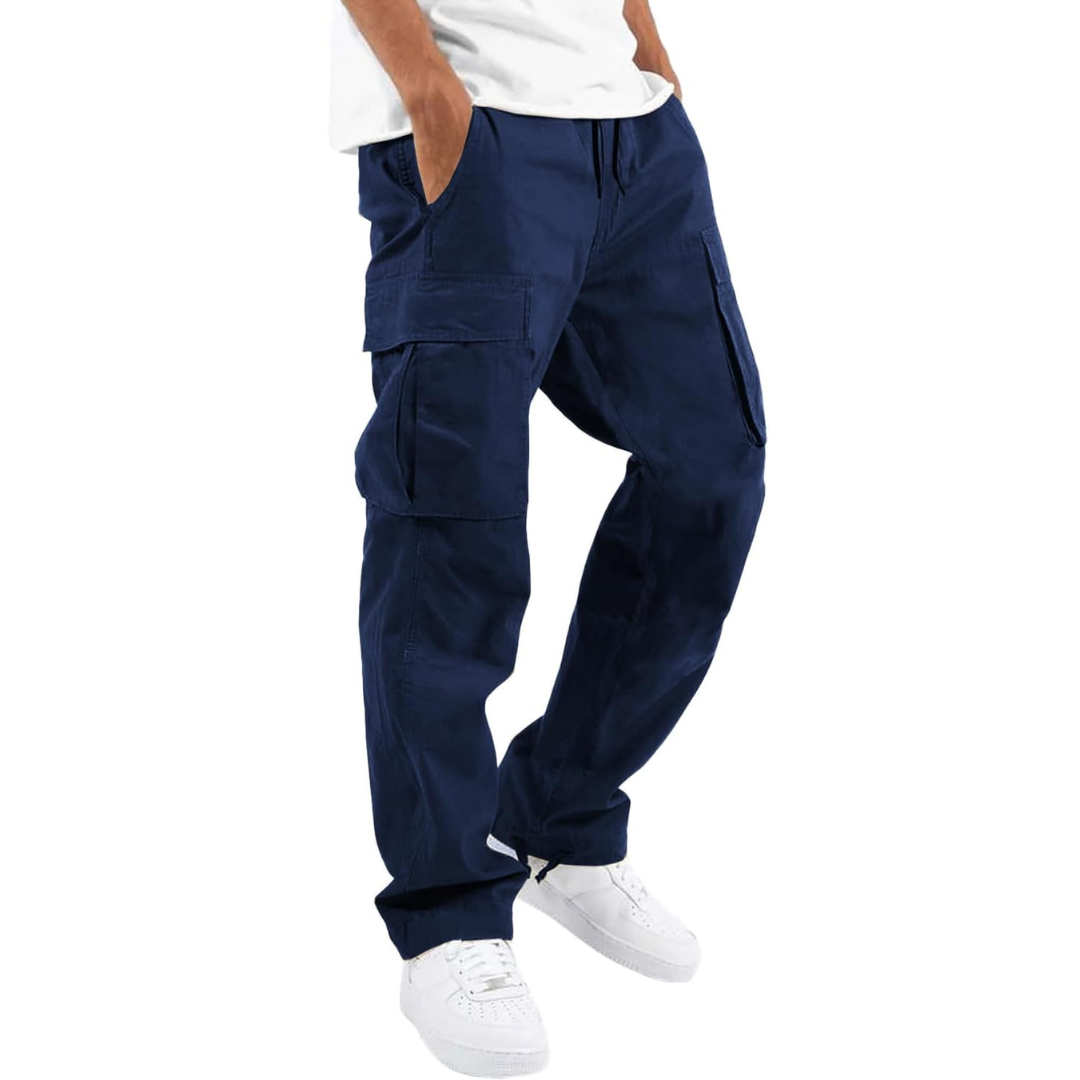 Heren katoenen cargo joggers