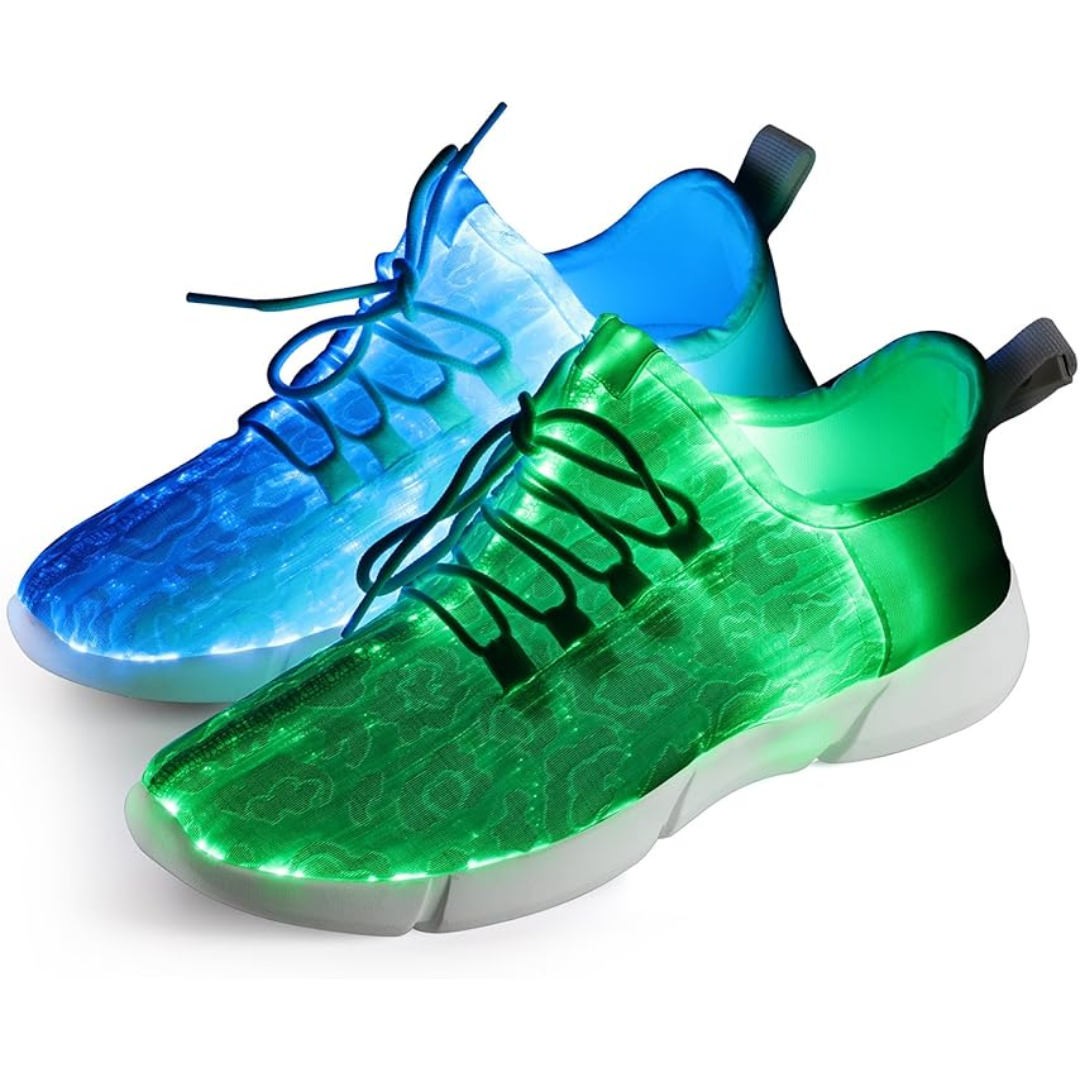 Flitsende LED fiber optic sneakers