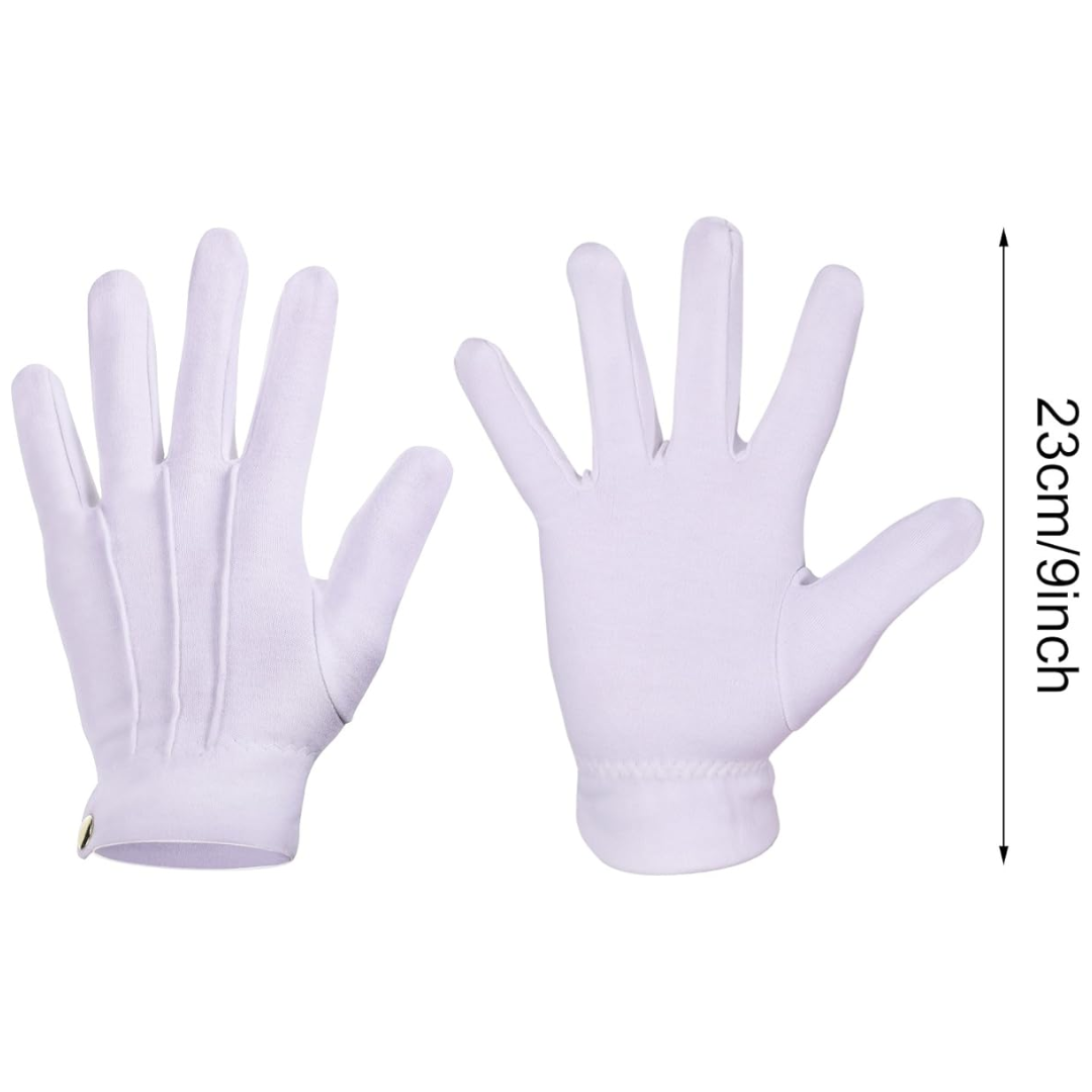 Witte katoenen santa handschoenen