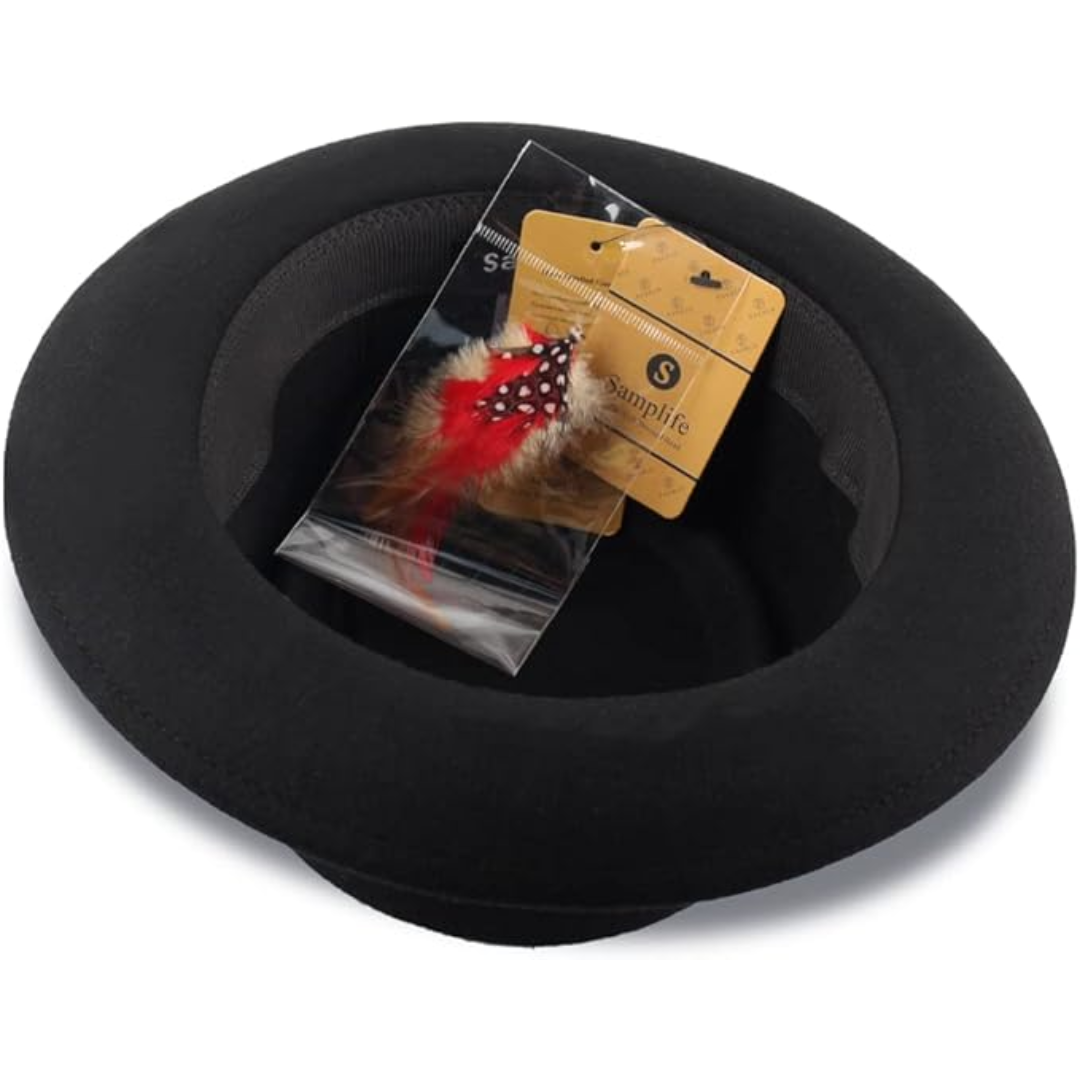 Wollen fedora hoed van vilt