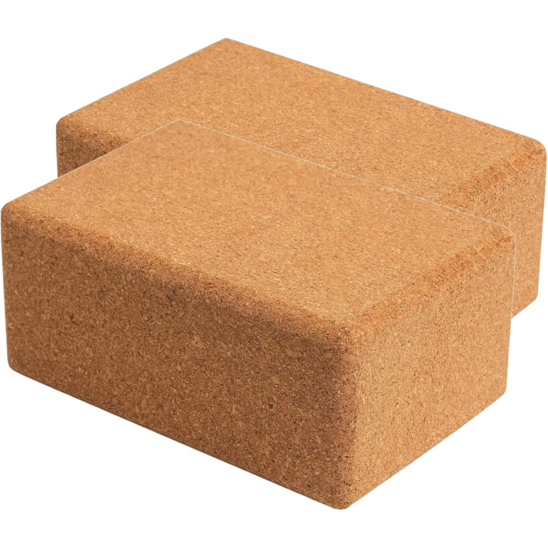 Yogablokken van kurk, set van 2