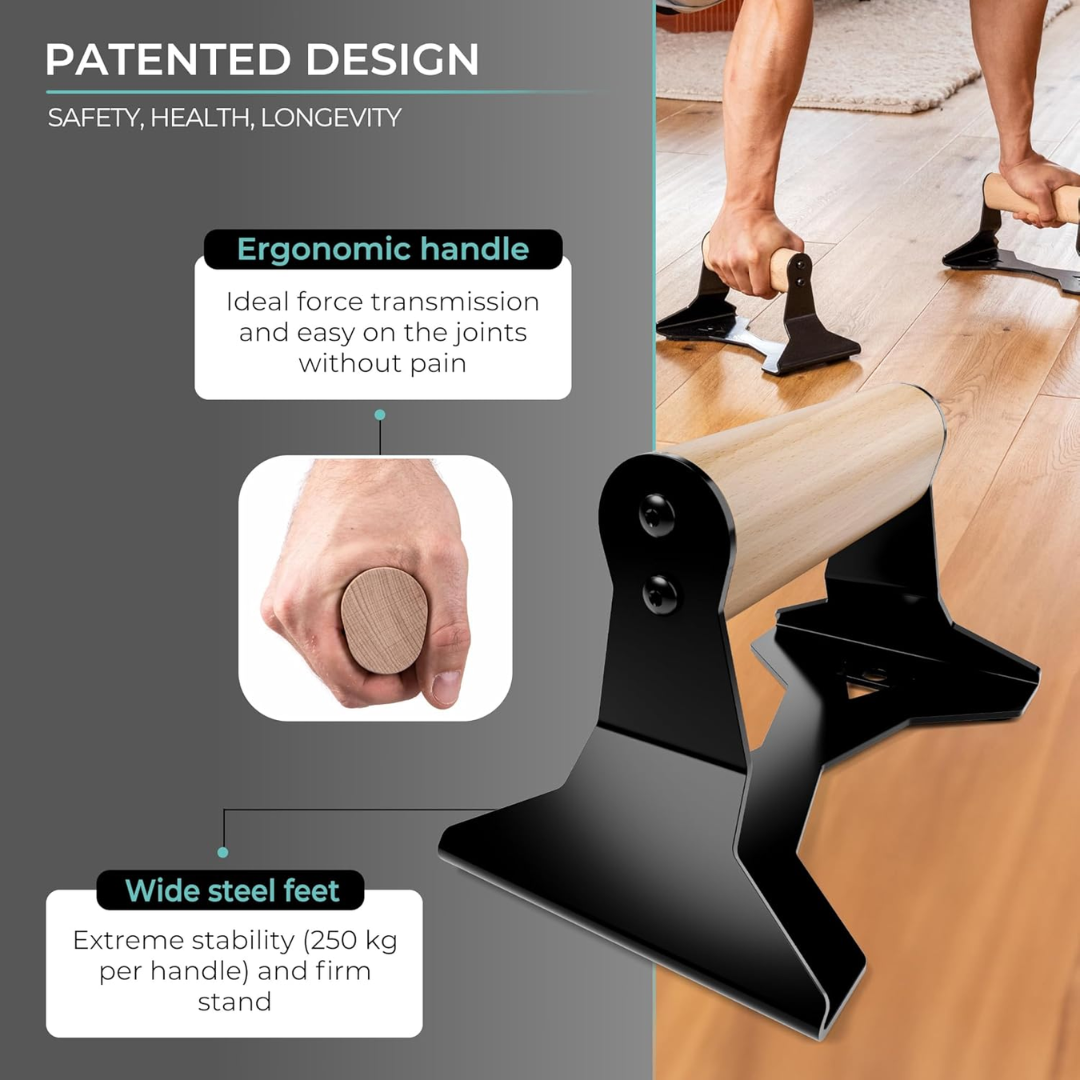 Zware houten push-up handvatten