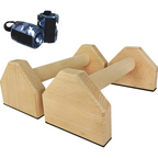 Houten parallettes voor push-ups en calisthenics