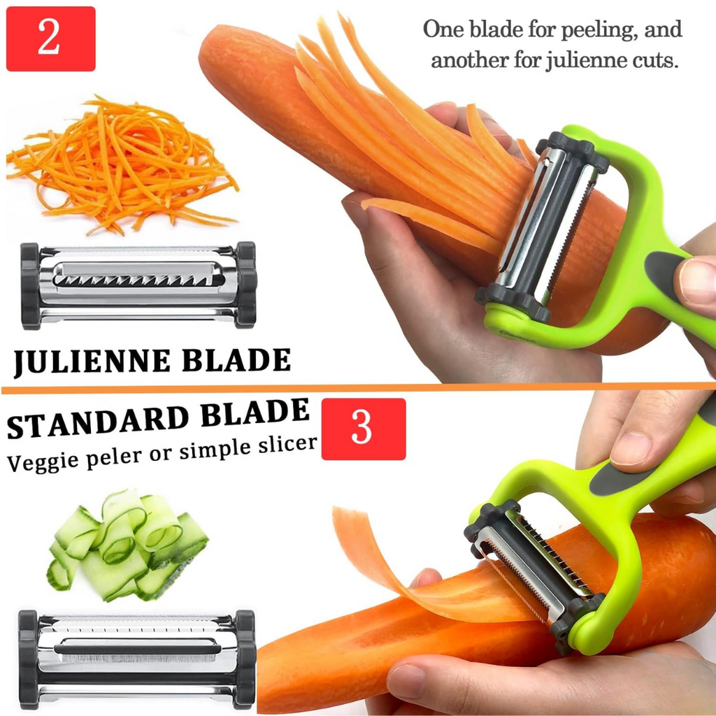 Groenteschiller, 3-in-1, met juliennemes