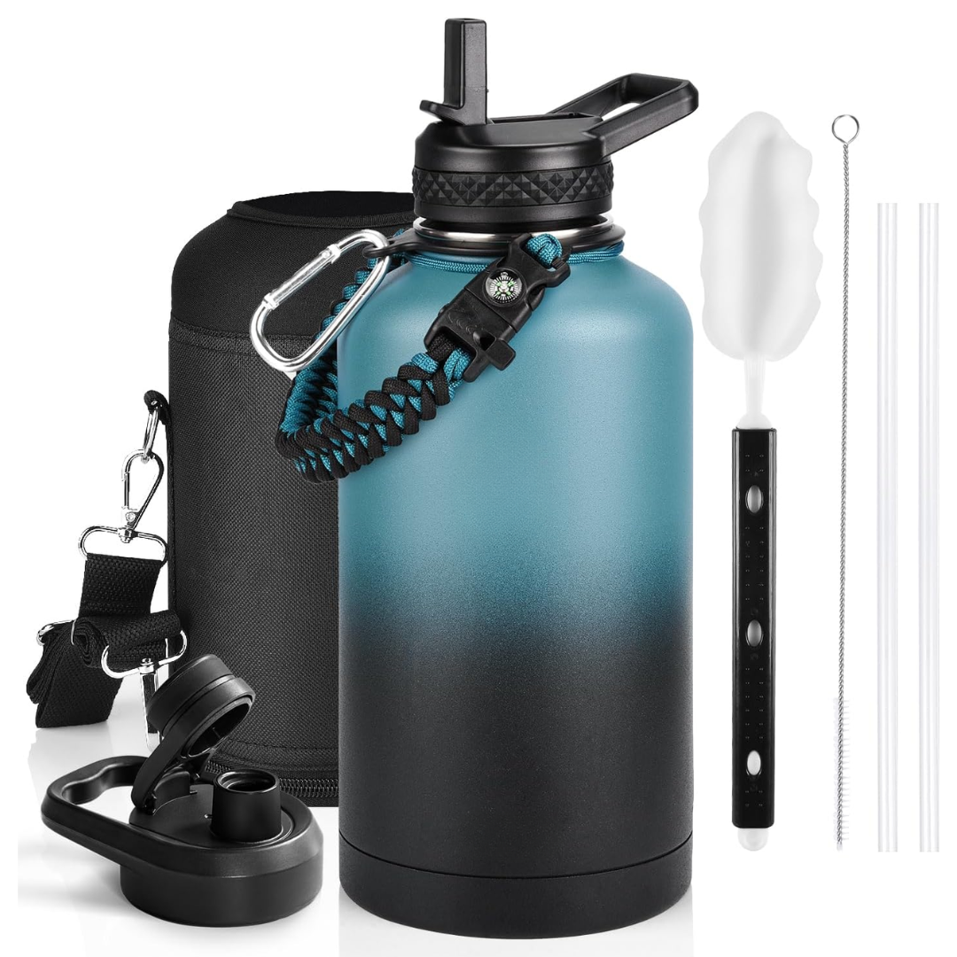 Geïsoleerde waterfles met paracordhandvat — afbeelding 11