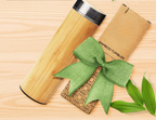 Geïsoleerde bamboe loose leaf thee infuser fles - 500ml