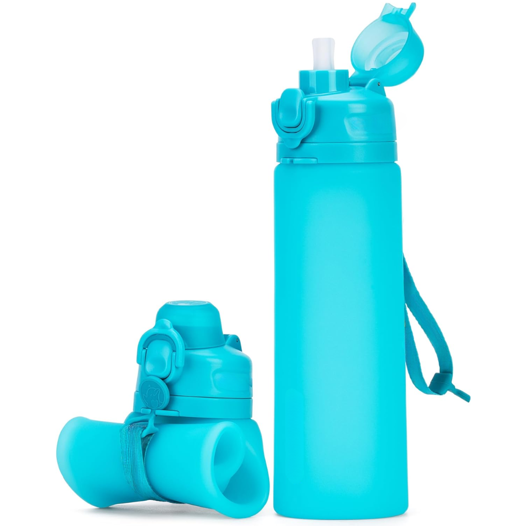 Opvouwbare siliconen waterfles van 600 ml