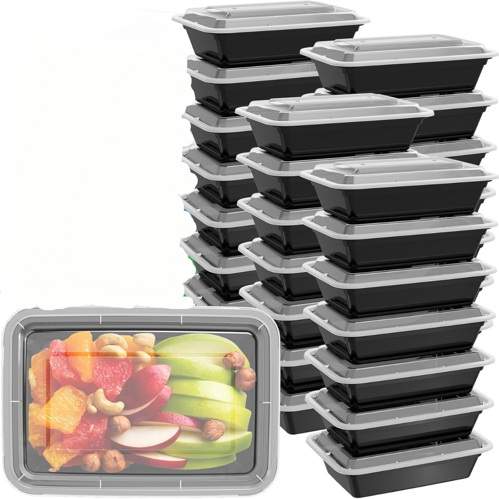 Maaltijdbakjes met deksel, set van 50