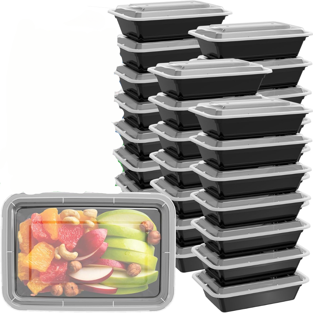Maaltijdbakjes met deksel, set van 50