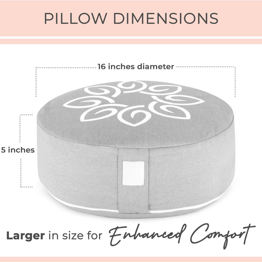 Rond boekweit meditatiekussen – 40 cm