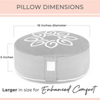 Rond boekweit meditatiekussen – 40 cm