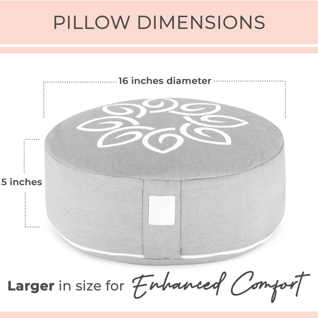 Rond boekweit meditatiekussen – 40 cm