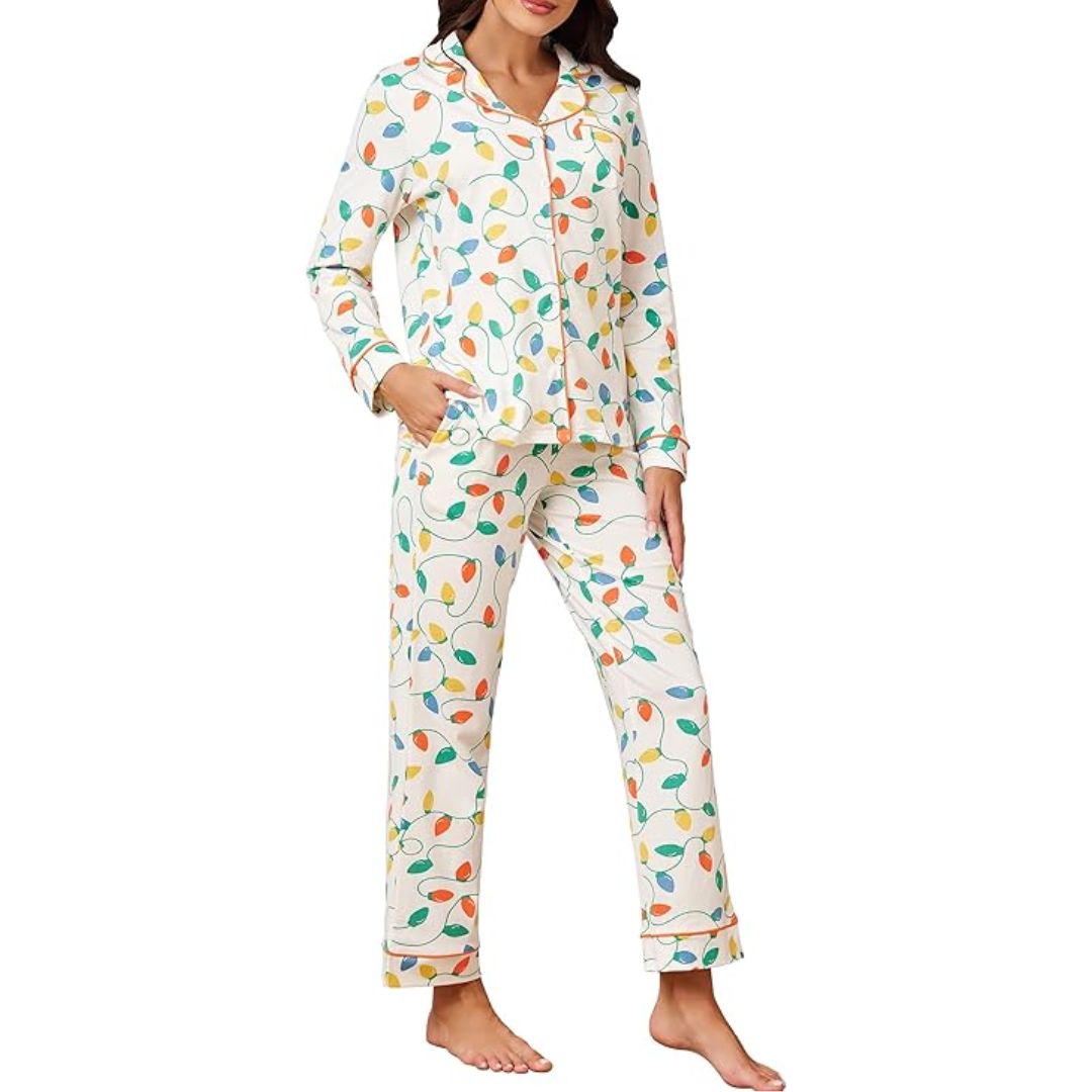 Katoenen kerst pyjama voor dames