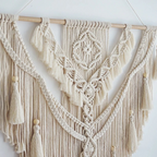 Scandinavische boho macramé wandhanger