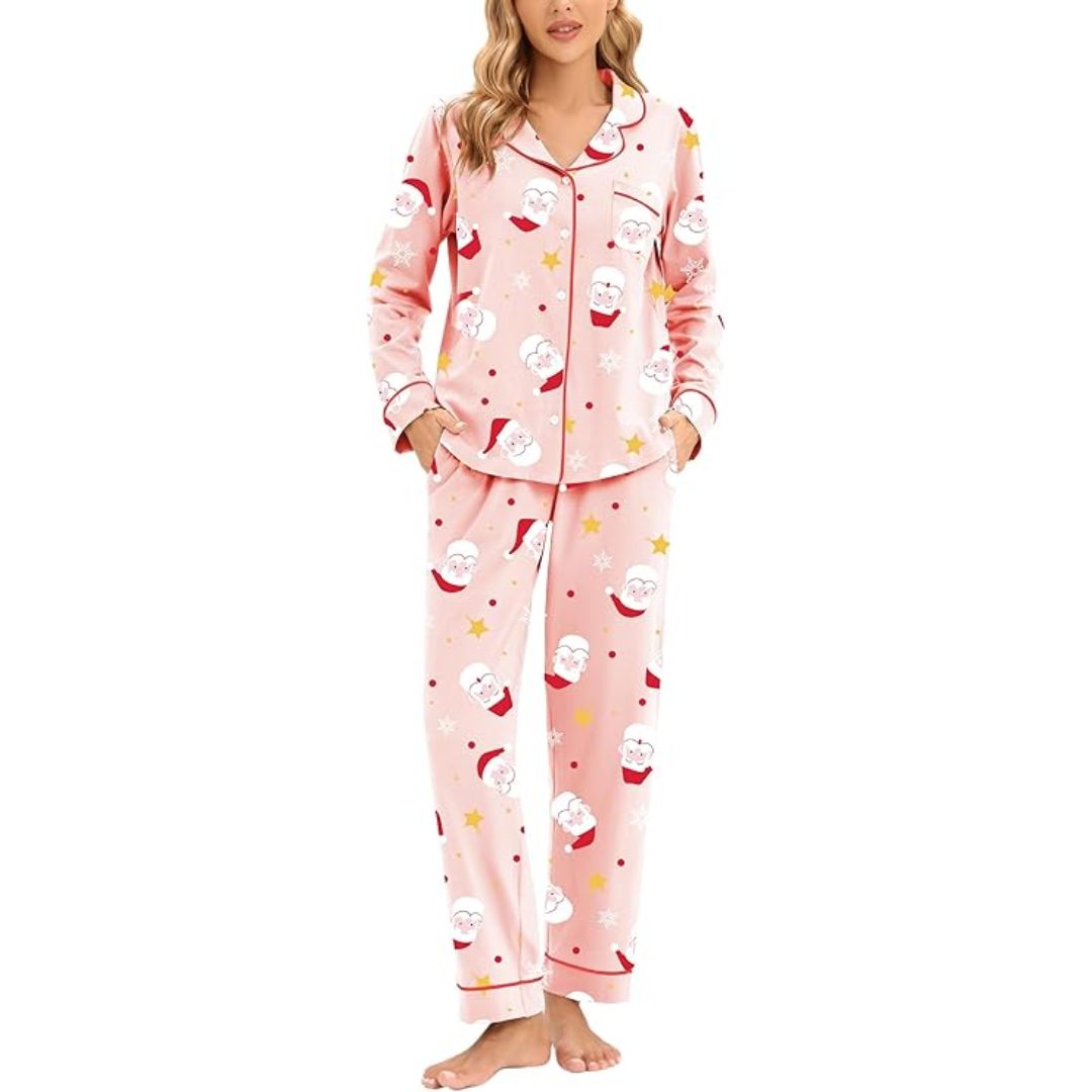 Katoenen kerst pyjama voor dames