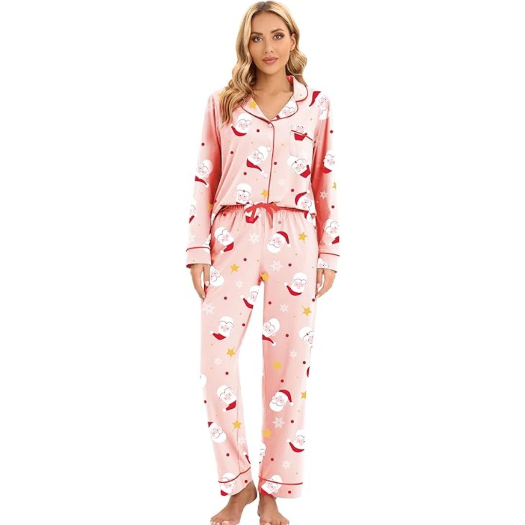 Katoenen kerst pyjama voor dames