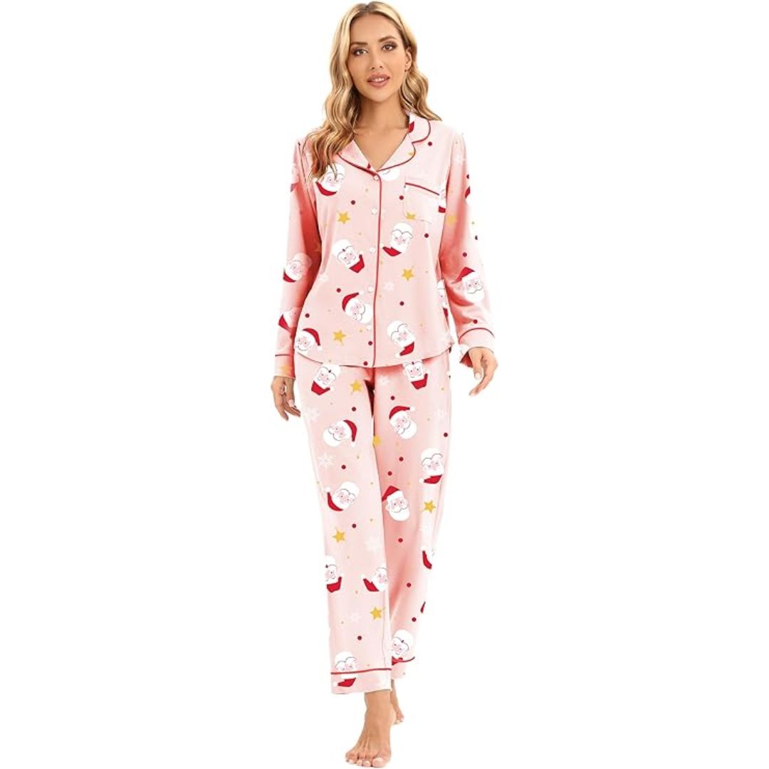 Katoenen kerst pyjama voor dames