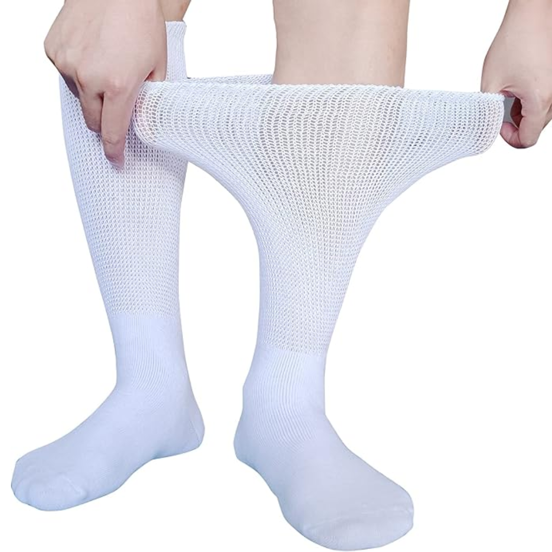 2 paar comfort extra brede lymfoedeem & diabetessokken