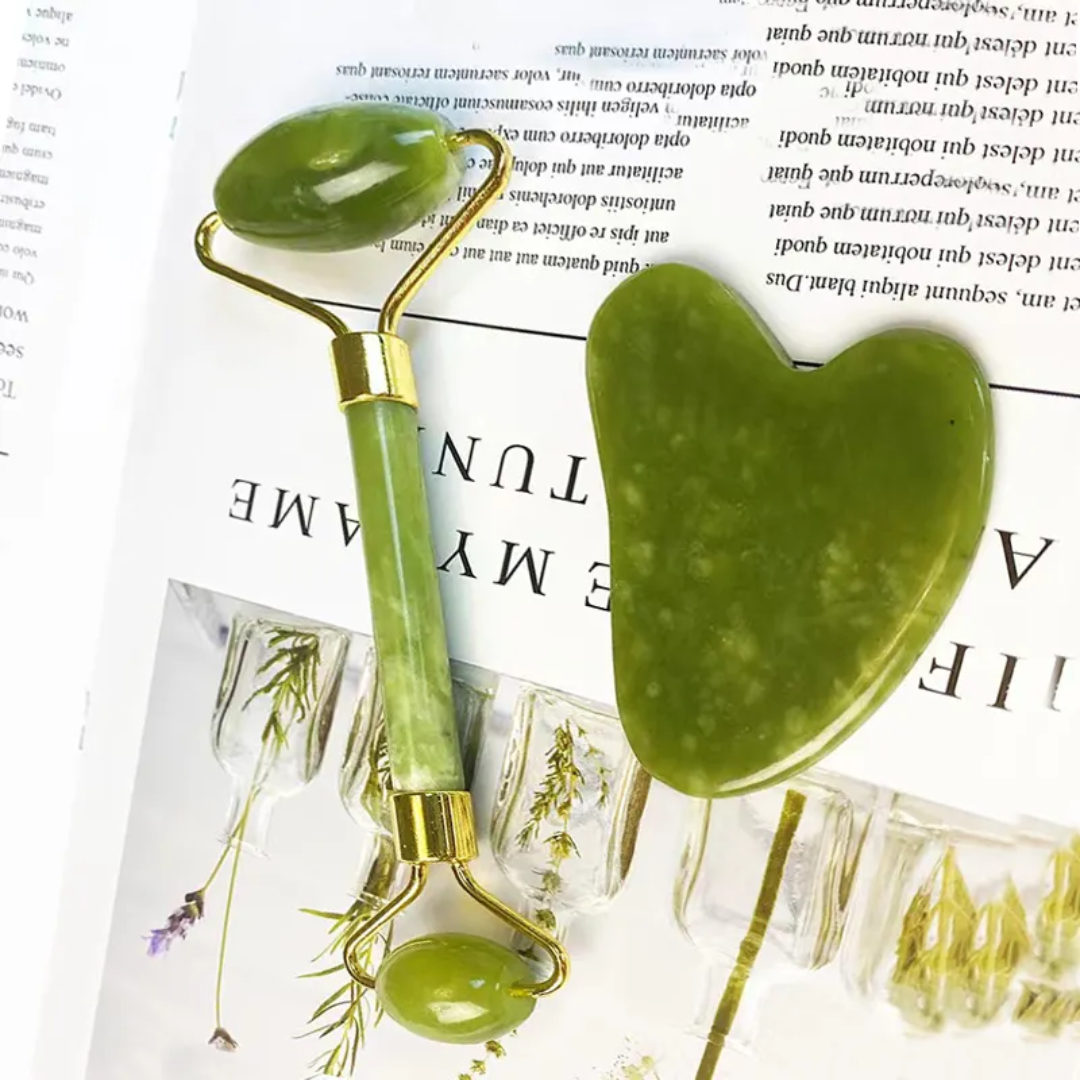 Gua-sha- en jaderollerset Instant Glow