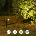 Tuinspot op zonne-energie met 9 LED-kleuren