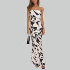 Strapless maxi-jurk met luchtige pasvorm