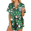Satijnen dames kerst pyjama set