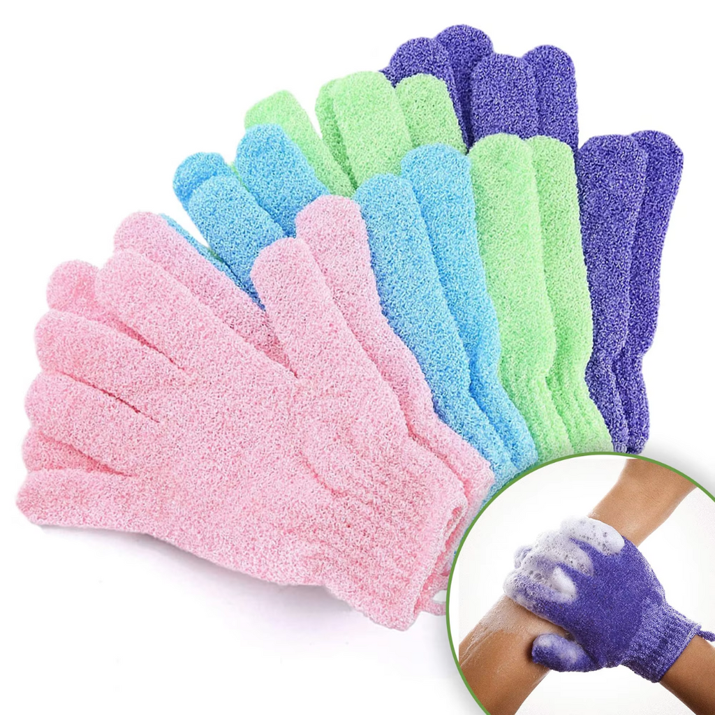 Exfoliërende badhandschoenen, set van 2