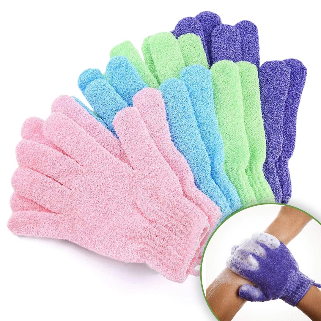 Exfoliërende badhandschoenen, set van 2