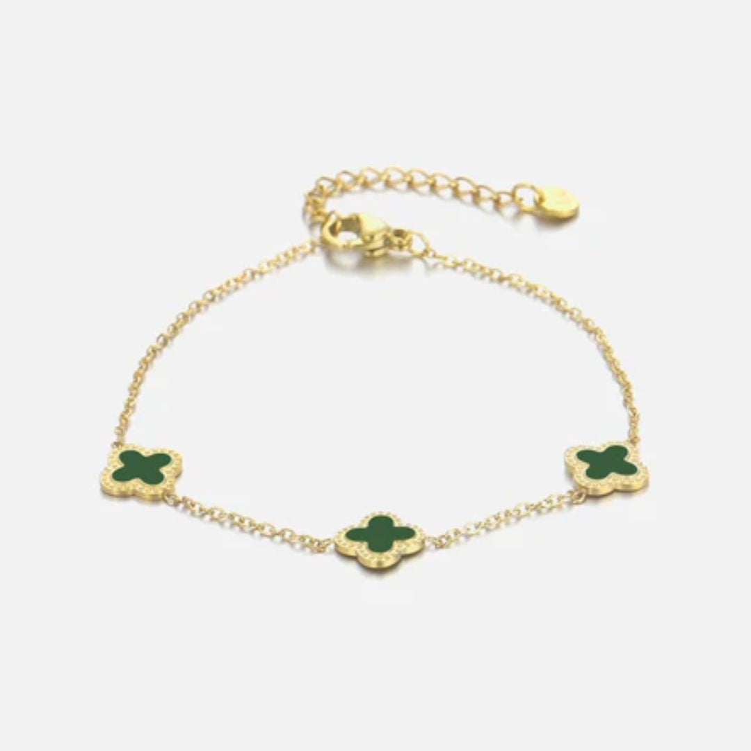 Klaver armband groen