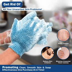 Exfoliërende badhandschoenen, set van 2