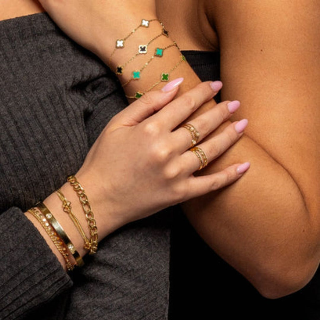Klaver armband groen
